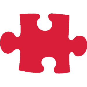 Treat dispensing puzzle icon in red.
